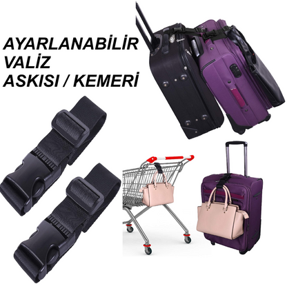 Ayarlanabilir Valiz Askısı, Ayarlanabilir Bavul Kemer Askıları, Çanta Bağlantı Aksesuarları