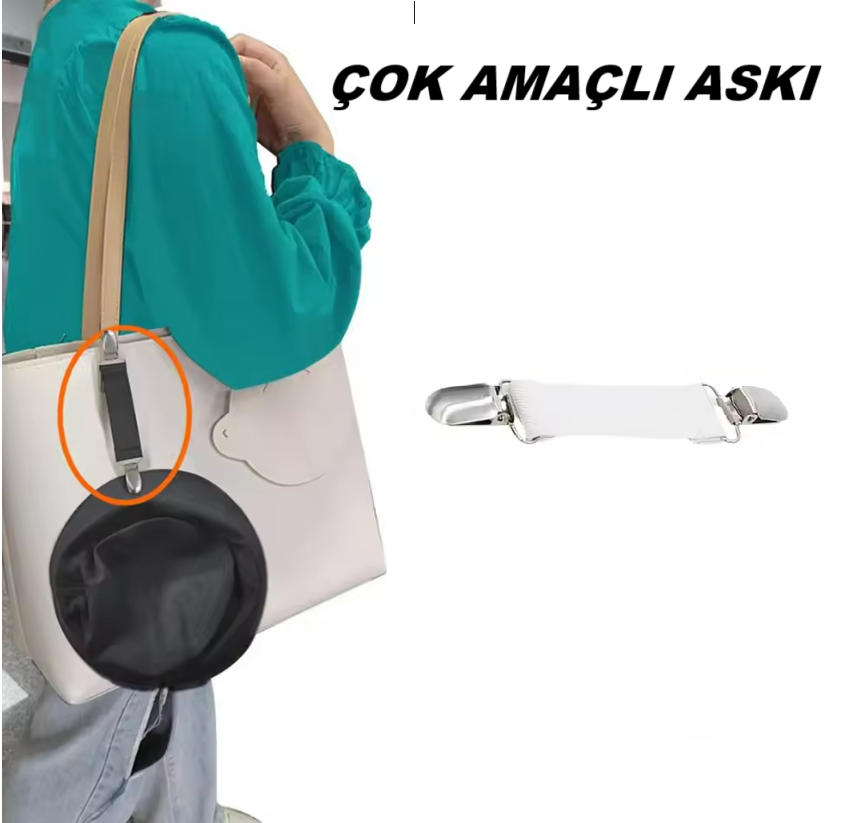 Çok Amaçlı Çanta Askısı, Eller Serbest Çanta Klipsi, Elbise Klipsi, Broş, Çanta ve Elbise Aksesuar