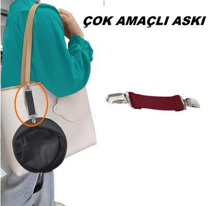 Çok Amaçlı Çanta Askısı, Eller Serbest Çanta Klipsi, Elbise Klipsi, Broş, Çanta ve Elbise Aksesuar