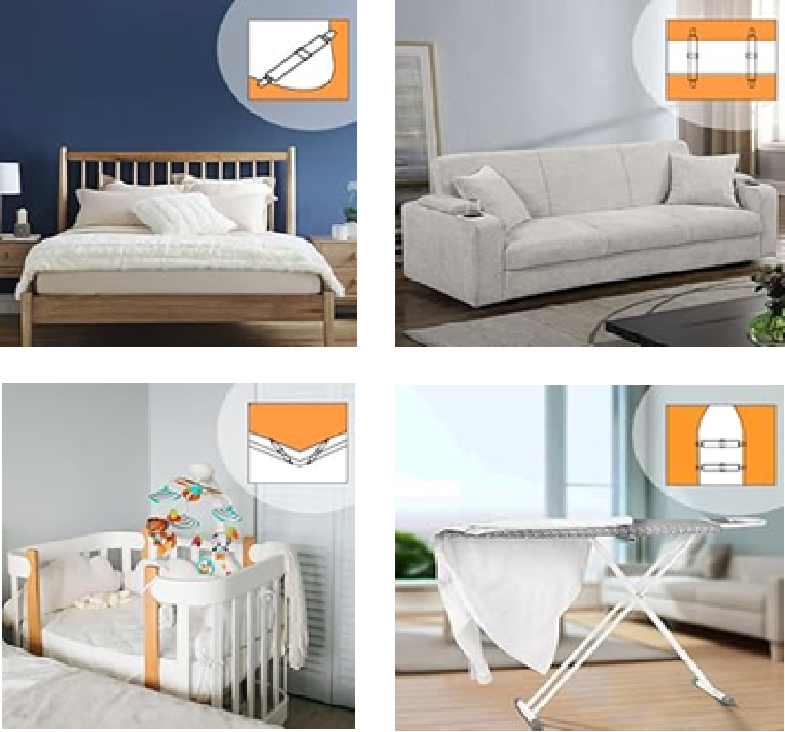 Ayarlanabilir Çarşaf Lastiği, Çarşaf Bağlantı Kayışları,  Çarşaf  ve Örtü Tutucuları, Örtü Sabitleyici