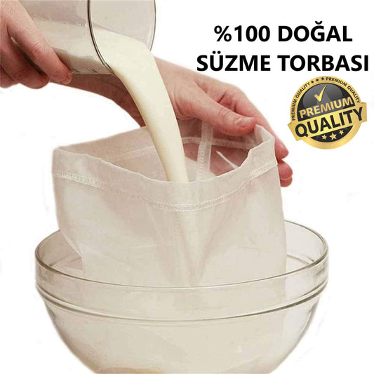 Çok Amaçlı Süzme Torbası, Süt Süzme Torbası, %100 Doğal Süzme Torbası