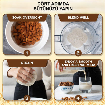 Çok Amaçlı Süzme Torbası, Süt Süzme Torbası, %100 Doğal Süzme Torbası