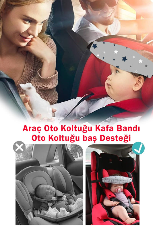 Bebek Puset Baş Desteği, Bebek & Çocuk Seyahat Baş Desteği, Bebek Oto Koltuk Kafa Koruyucu Bandana