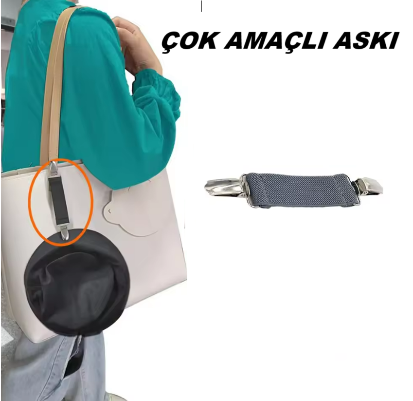 Çok Amaçlı Çanta Askısı, Eller Serbest Çanta Klipsi, Elbise Klipsi, Broş, Çanta ve Elbise Aksesuar