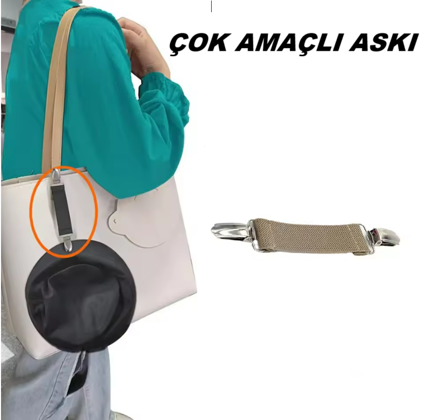 Çok Amaçlı Çanta Askısı, Eller Serbest Çanta Klipsi, Elbise Klipsi, Broş, Çanta ve Elbise Aksesuar
