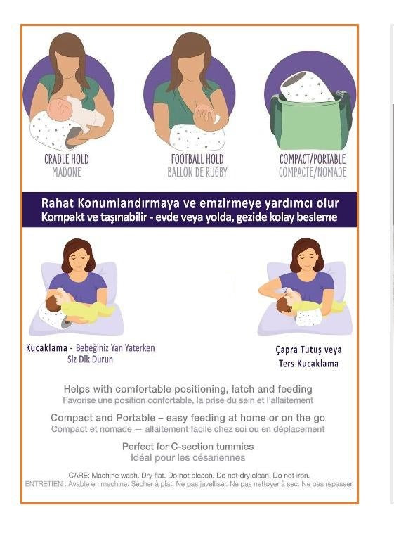 Comfortable Emzirme Yastığı, Tüm Bebeklere Uyumlu, Doğru Tutuş Emzirme Yastığı