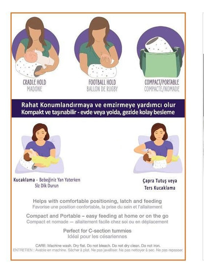 Comfortable Emzirme Yastığı, Tüm Bebeklere Uyumlu, Doğru Tutuş Emzirme Yastığı