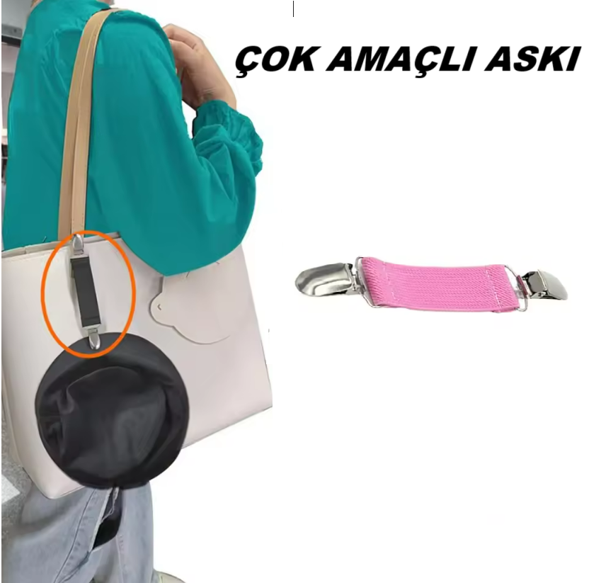 Çok Amaçlı Çanta Askısı, Eller Serbest Çanta Klipsi, Elbise Klipsi, Broş, Çanta ve Elbise Aksesuar