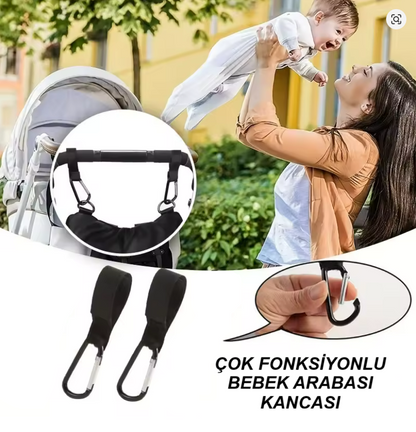 Bebek Arabası Askısı, Bebek Arabası Askıları ve Kancaları, Ayarlanabilir Bebek Arabası Karabina