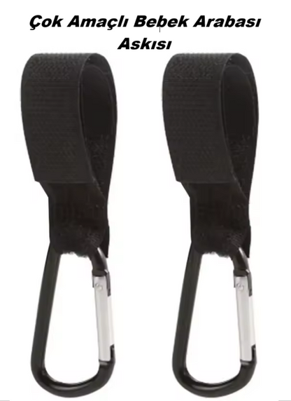 Bebek Arabası Askısı, Bebek Arabası Askıları ve Kancaları, Ayarlanabilir Bebek Arabası Karabina