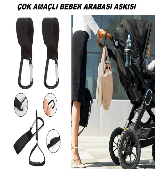 Bebek Arabası Askısı, Bebek Arabası Askıları ve Kancaları, Ayarlanabilir Bebek Arabası Karabina