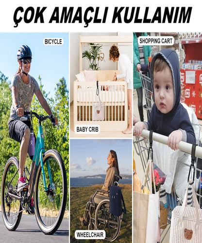 Bebek Arabası Askısı, Bebek Arabası Askıları ve Kancaları, Ayarlanabilir Bebek Arabası Karabina