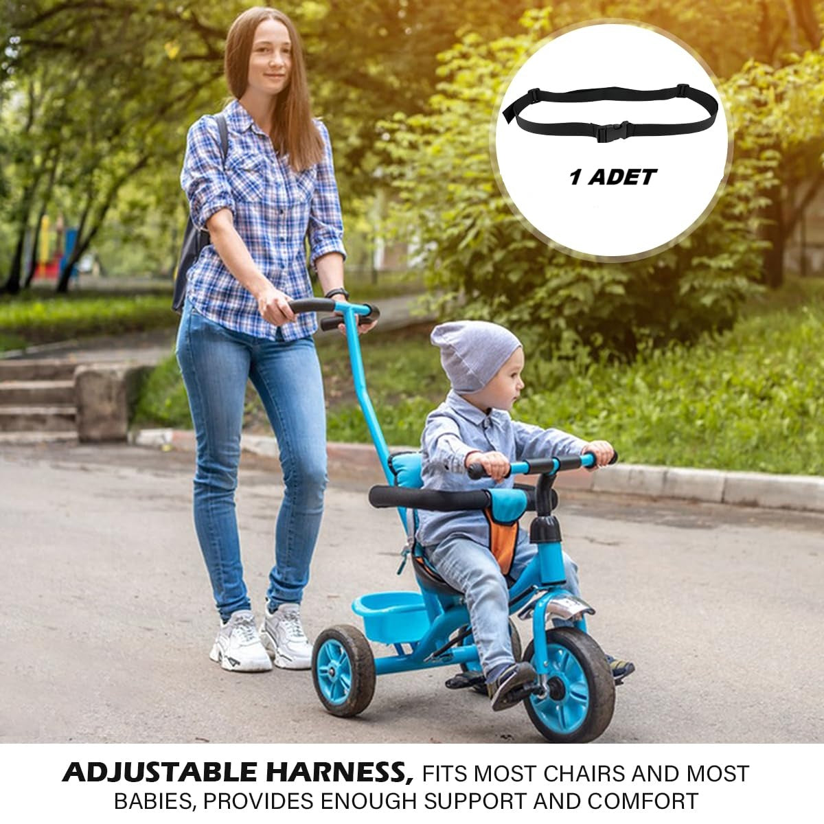 Bebek/Çocuk 2 Nokta Emniyet Kemeri, Bebek Emniyet Kemeri, Mama Sandalyesi Kayışı, Bebek Arabası Kemeri