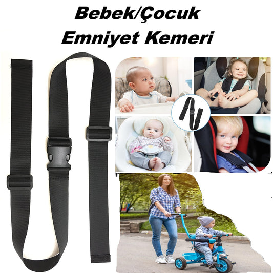 Bebek/Çocuk 2 Nokta Emniyet Kemeri, Bebek Emniyet Kemeri, Mama Sandalyesi Kayışı, Bebek Arabası Kemeri