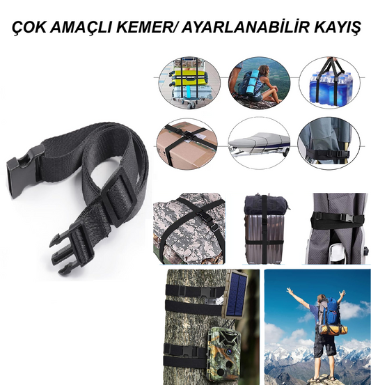 Çok Amaçlı Ayarlanabilir Kayış, Düzenleyici Seyahat Kemeri, Bağlama Kayışı, Outdoor Ekipman
