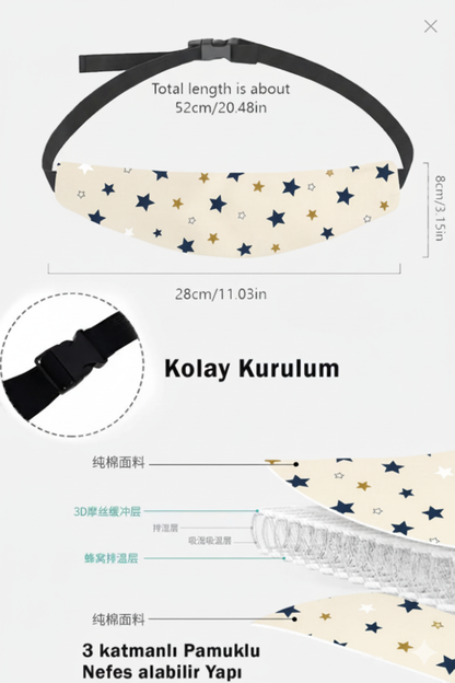 Bebek Puset Baş Desteği, Bebek & Çocuk Seyahat Krem Baş Desteği, Bebek Oto Koltuk Kafa Koruyucu