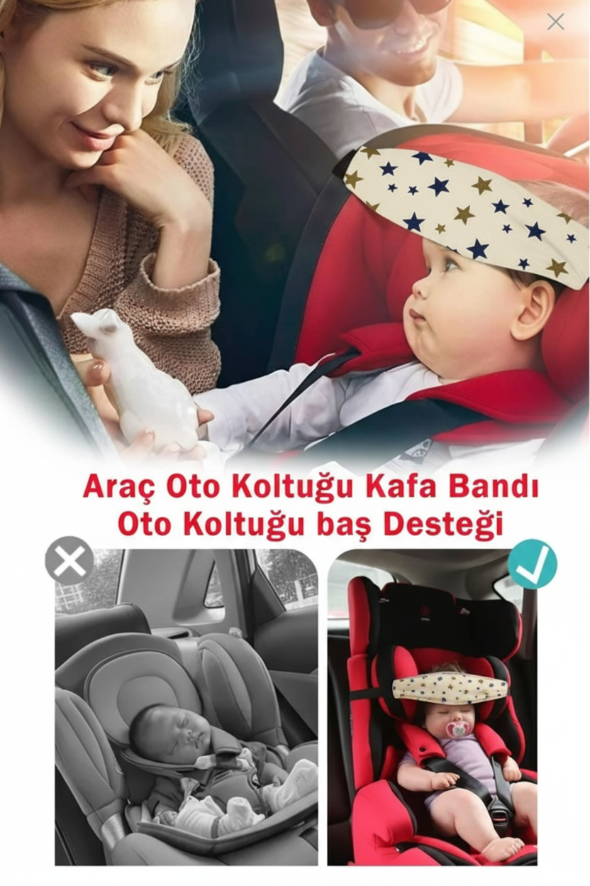 Bebek Puset Baş Desteği, Bebek & Çocuk Seyahat Krem Baş Desteği, Bebek Oto Koltuk Kafa Koruyucu