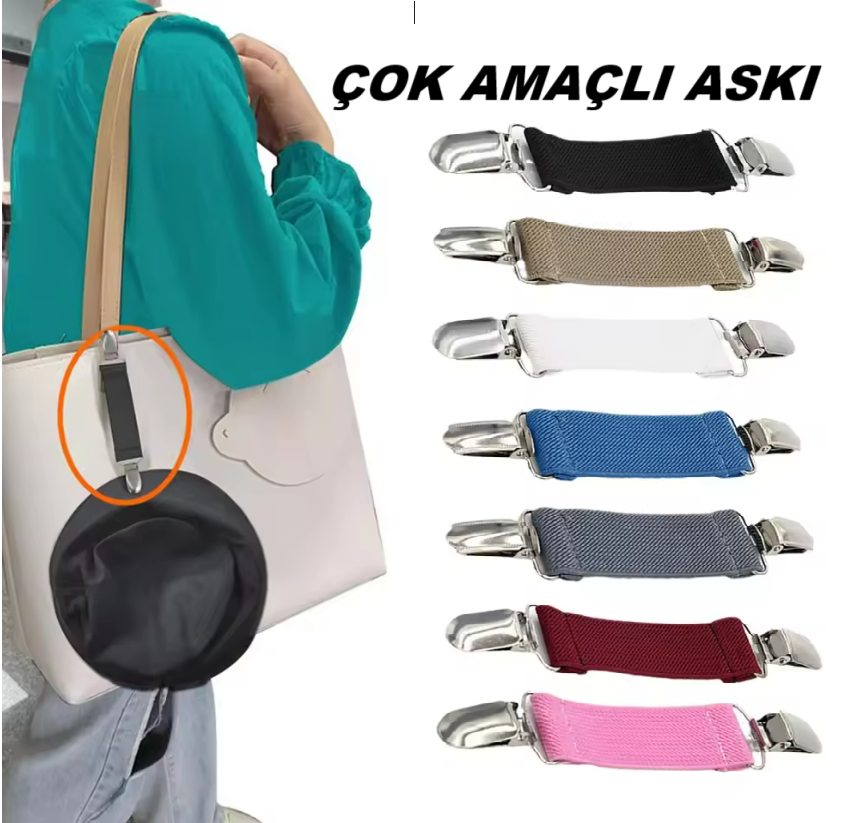 Çok Amaçlı Çanta Askısı, Eller Serbest Çanta Klipsi, Elbise Klipsi, Broş, Çanta ve Elbise Aksesuar