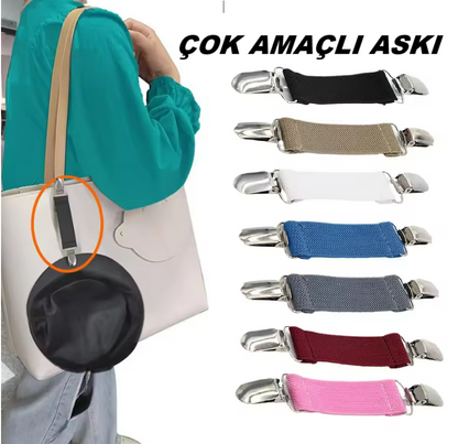 Çok Amaçlı Çanta Askısı, Eller Serbest Çanta Klipsi, Elbise Klipsi, Broş, Çanta ve Elbise Aksesuar