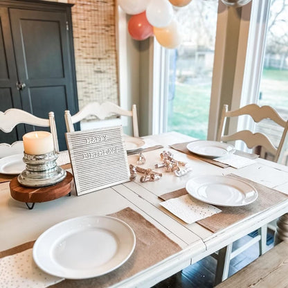 %100 Doğal 2’li Jüt Supla, Dekoratif Hasır Kumaş Amerikan Servis, Otantik Supla