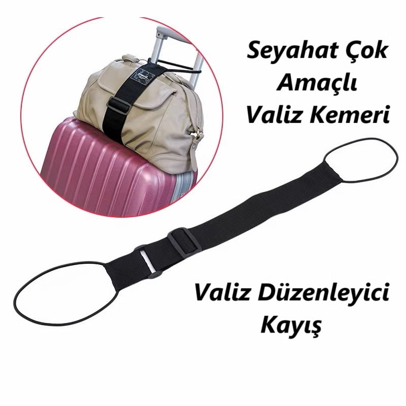 Çok Amaçlı Seyahat Kayışı, Valiz Kemeri, Bagaj Askısı, Valiz Toparlayıcı Organizer
