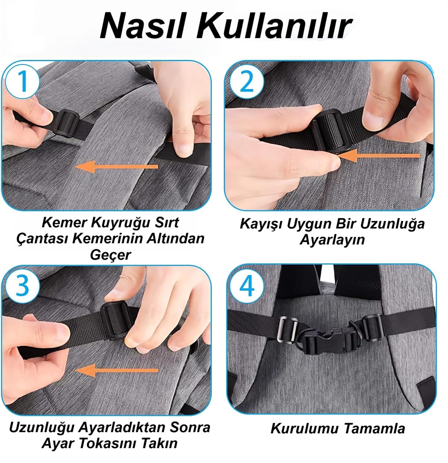 Sırt Çantası Göğüs Kayışı, Okul Çantası Göğüs Kemeri, Sırt Çanta Aksesuar, Çanta Askısı