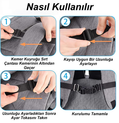 Sırt Çantası Göğüs Kayışı, Okul Çantası Göğüs Kemeri, Sırt Çanta Aksesuar, Çanta Askısı