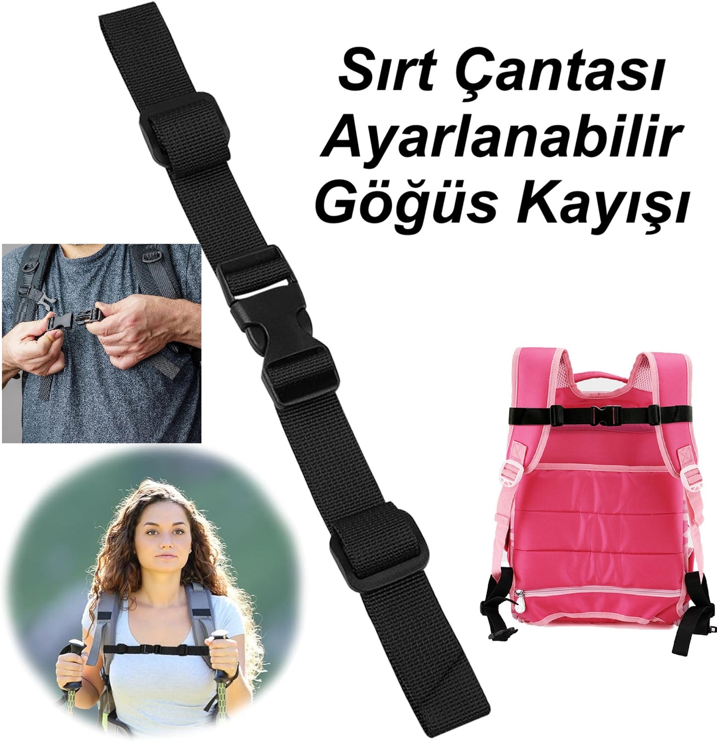 Sırt Çantası Göğüs Kayışı, Okul Çantası Göğüs Kemeri, Sırt Çanta Aksesuar, Çanta Askısı
